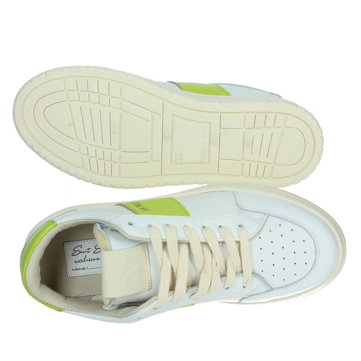 SAINT SNEAKERS Donna Sneakers bassa TENNIS Bianco/Verde