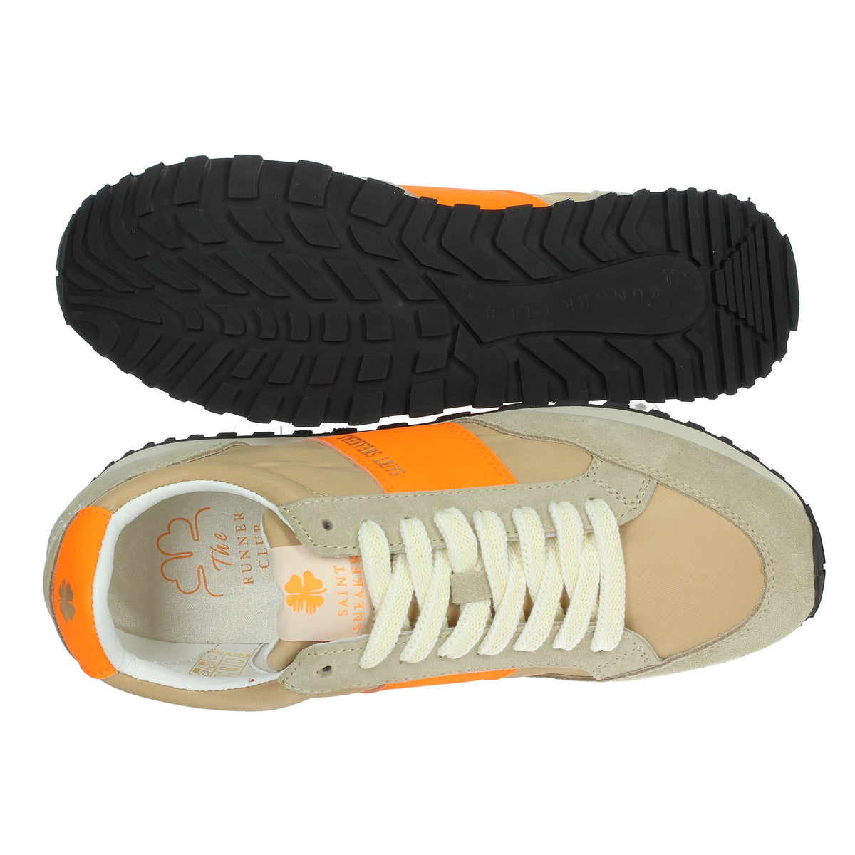 SAINT SNEAKERS Uomo Sneakers bassa RUNNER CLUB Beige/Arancione
