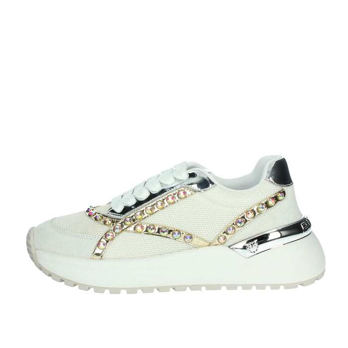 PINKO Donna Sneakers bassa SS0021 E008 Bianco/Argento