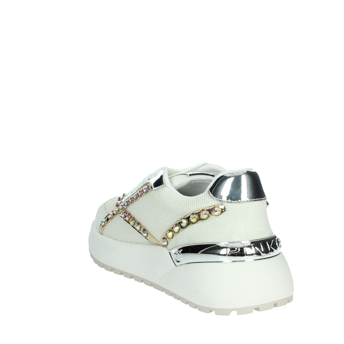 PINKO Donna Sneakers bassa SS0021 E008 Bianco/Argento