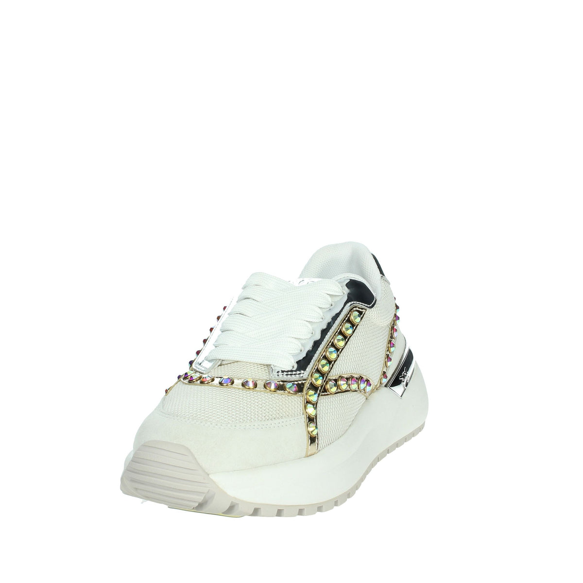PINKO Donna Sneakers bassa SS0021 E008 Bianco/Argento