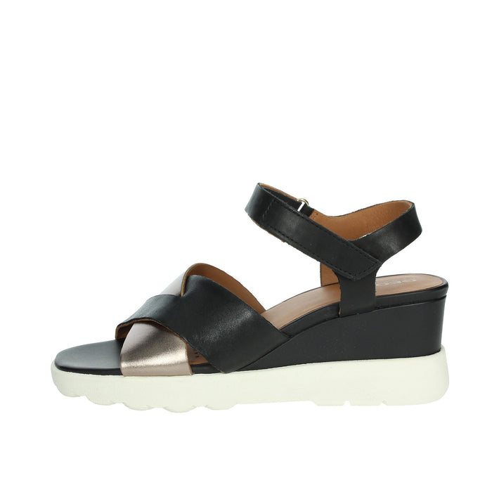 GEOX Donna Sandali con zeppa D45G0C 043CF Nero/Oro