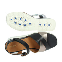 GEOX Donna Sandali con zeppa D45G0C 043CF Nero/Oro