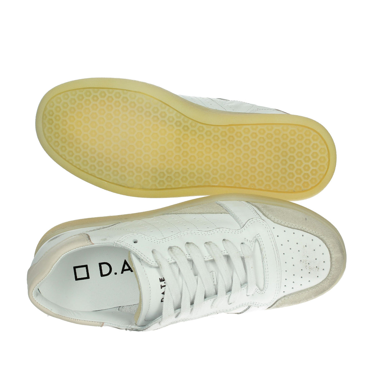 D.A.T.E. Donna Sneakers bassa W401-SL-SF-WP Bianco/Rosa