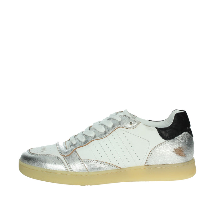 D.A.T.E. Donna Sneakers bassa W401-SL-SF-WS Bianco/Argento