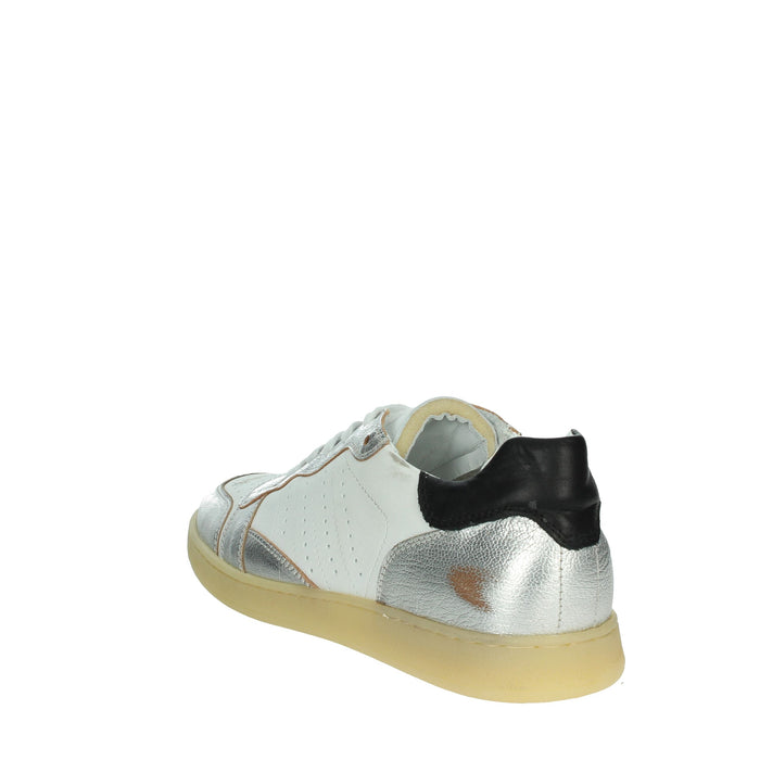 D.A.T.E. Donna Sneakers bassa W401-SL-SF-WS Bianco/Argento