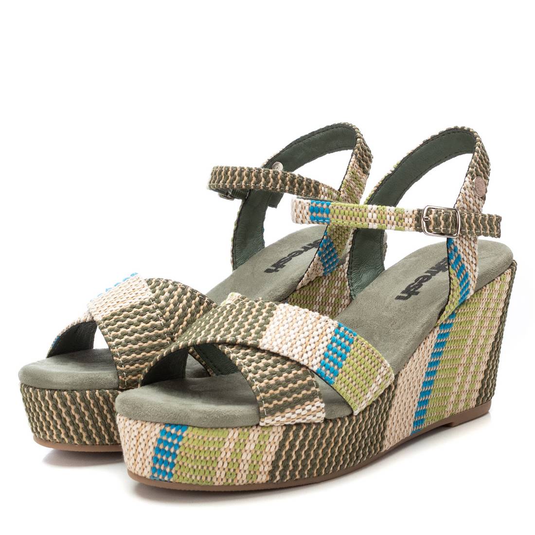 REFRESH Donna Sandali con zeppa 171806 Verde
