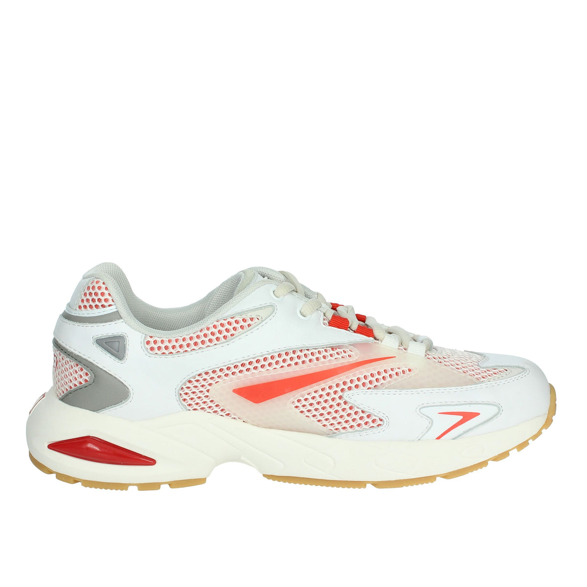 D.A.T.E. Uomo Sneakers bassa M401-SN-ME-WR Bianco/Rosso