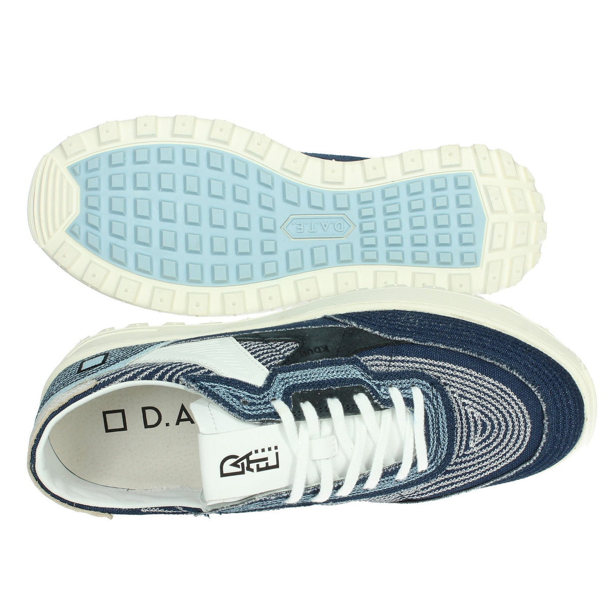 D.A.T.E. Uomo Sneakers bassa M401-K2-EM-BL Blu