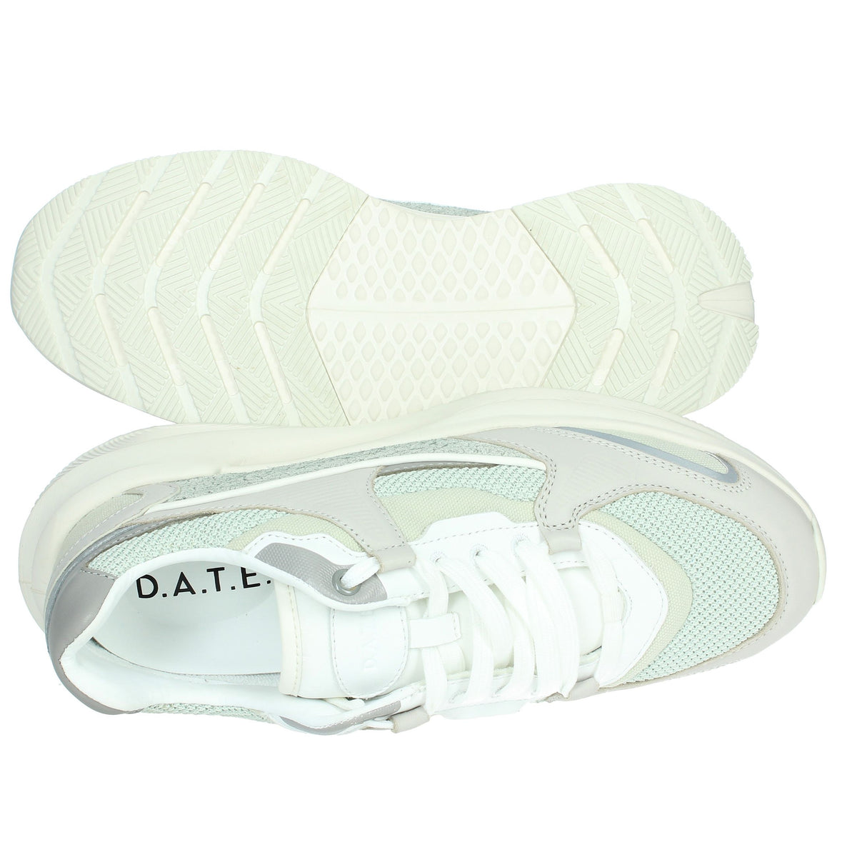 D.A.T.E. Uomo Sneakers bassa M401-VL-HD-BL Beige/Verde