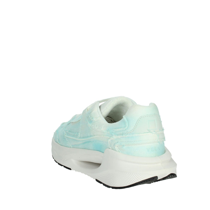 D.A.T.E. Uomo Sneakers bassa M401-VL-DN-FR Bianco/Celeste