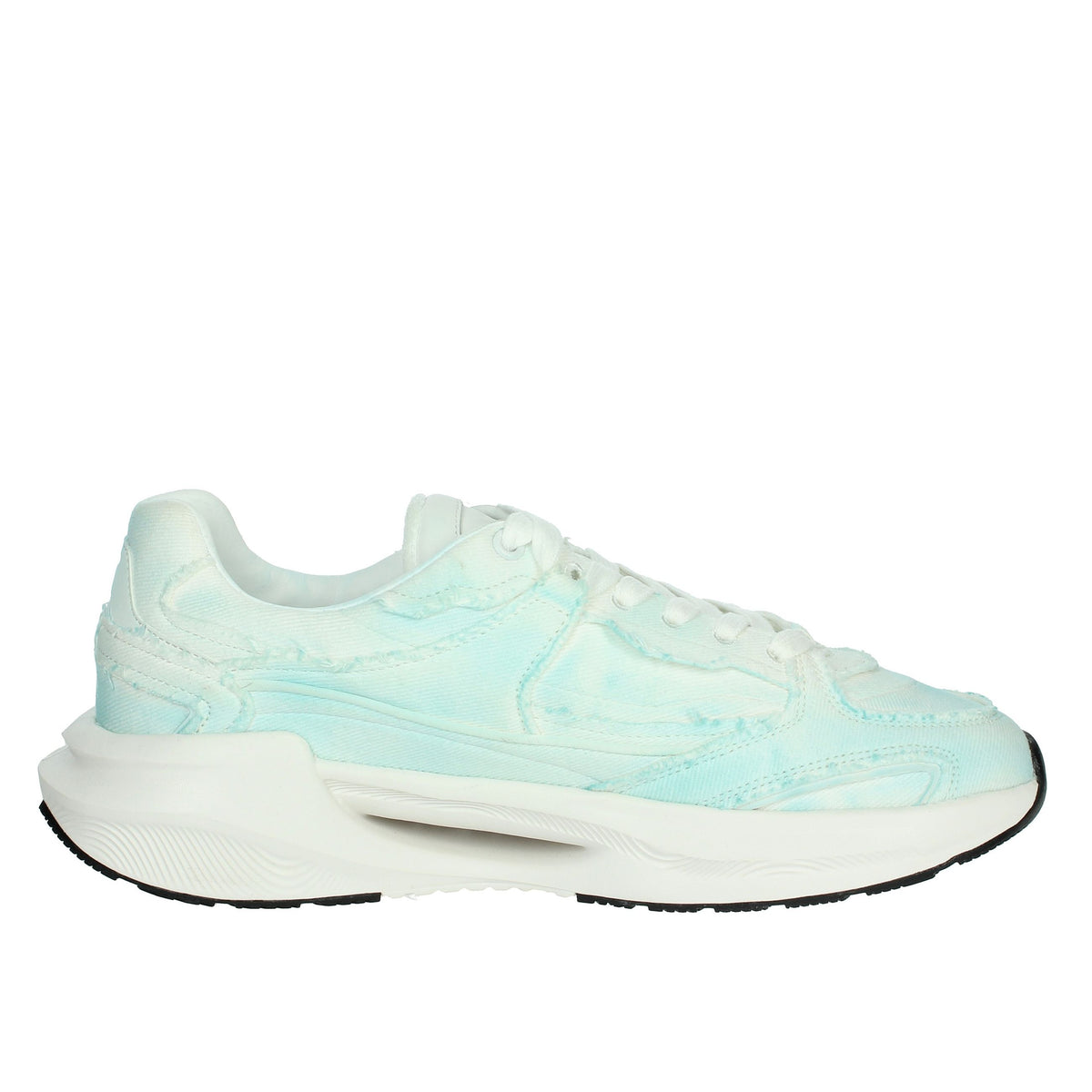 D.A.T.E. Uomo Sneakers bassa M401-VL-DN-FR Bianco/Celeste