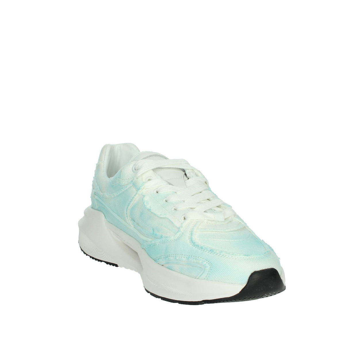 D.A.T.E. Uomo Sneakers bassa M401-VL-DN-FR Bianco/Celeste
