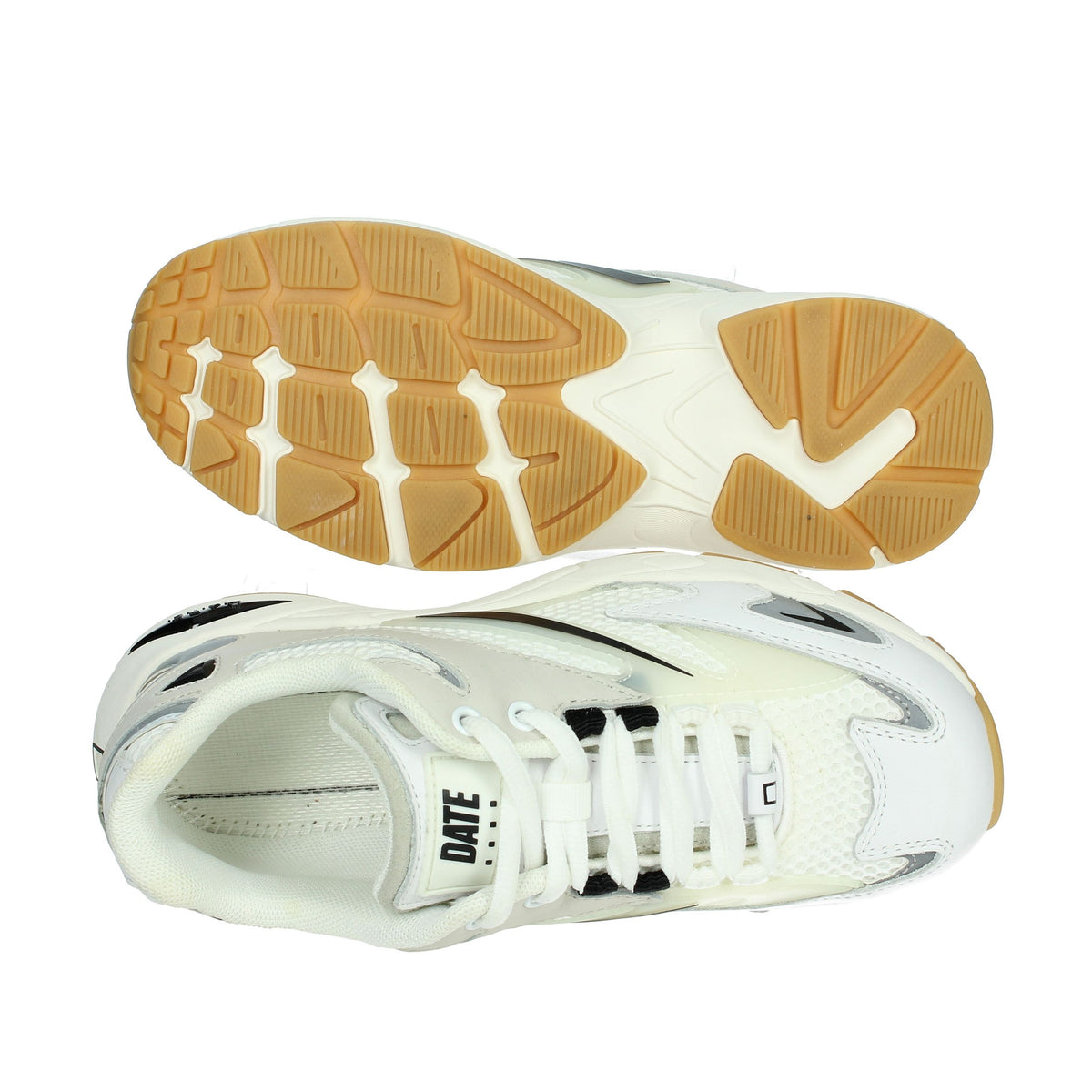 D.A.T.E. Donna Sneakers bassa W401-SN-ME-WA Bianco/Grigio