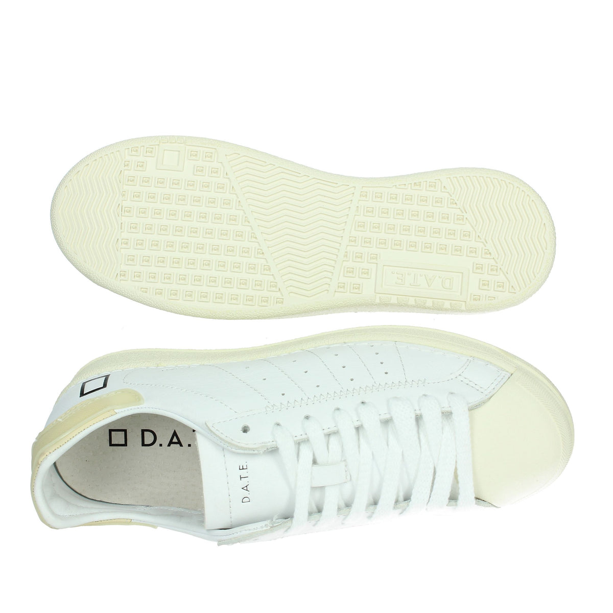 D.A.T.E. Donna Sneakers bassa W401-BA-IS-IR Bianco/Beige