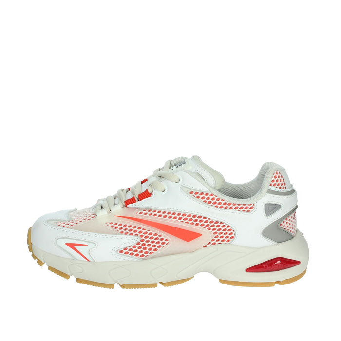 D.A.T.E. Donna Sneakers bassa W401-SN-ME-WR Bianco/Rosso