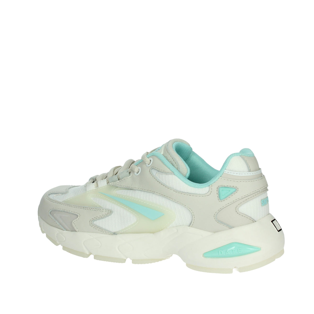 D.A.T.E. Donna Sneakers bassa W401-SN-ET-WW Bianco/Celeste