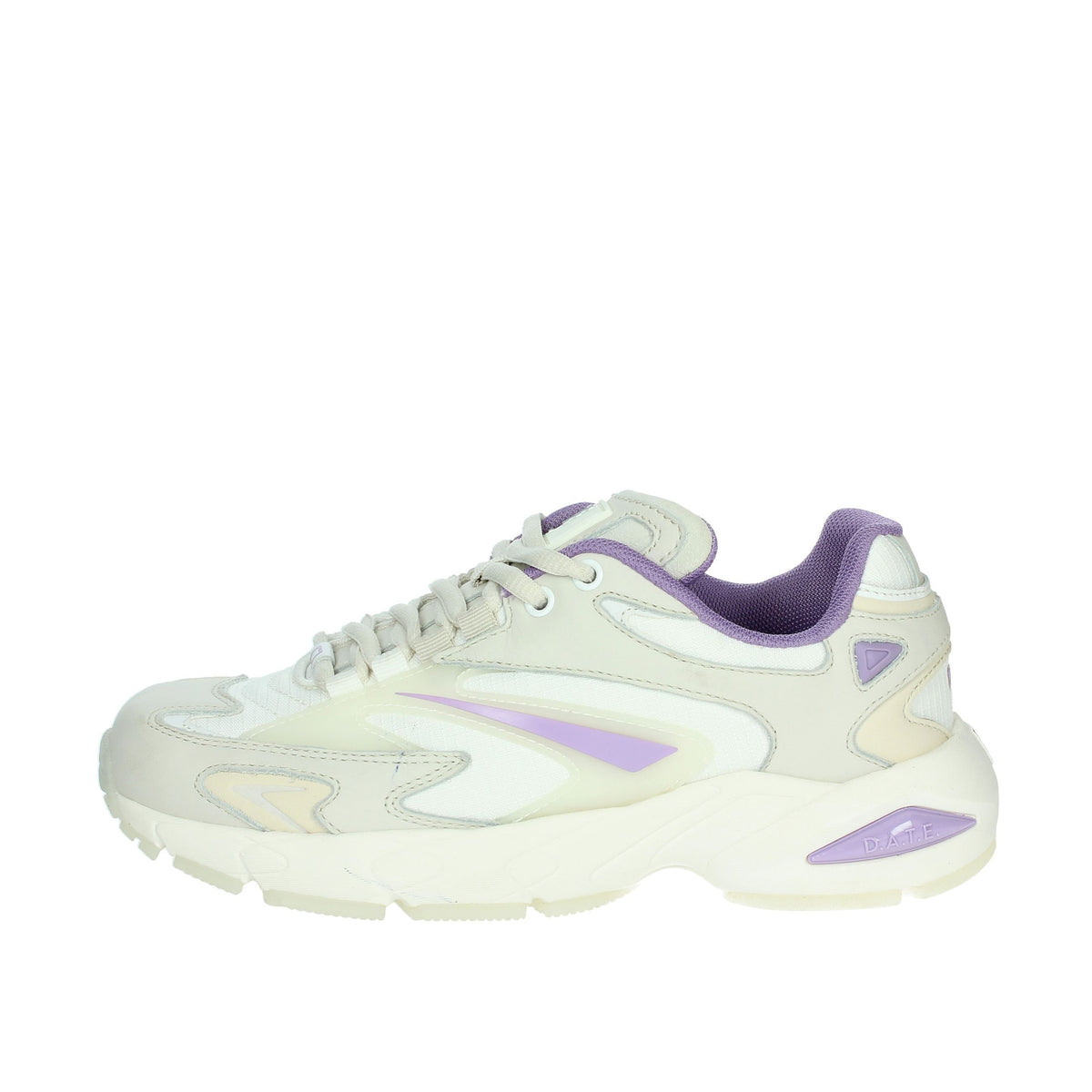 D.A.T.E. Donna Sneakers bassa W401-SN-ET-HL Bianco/Glicine