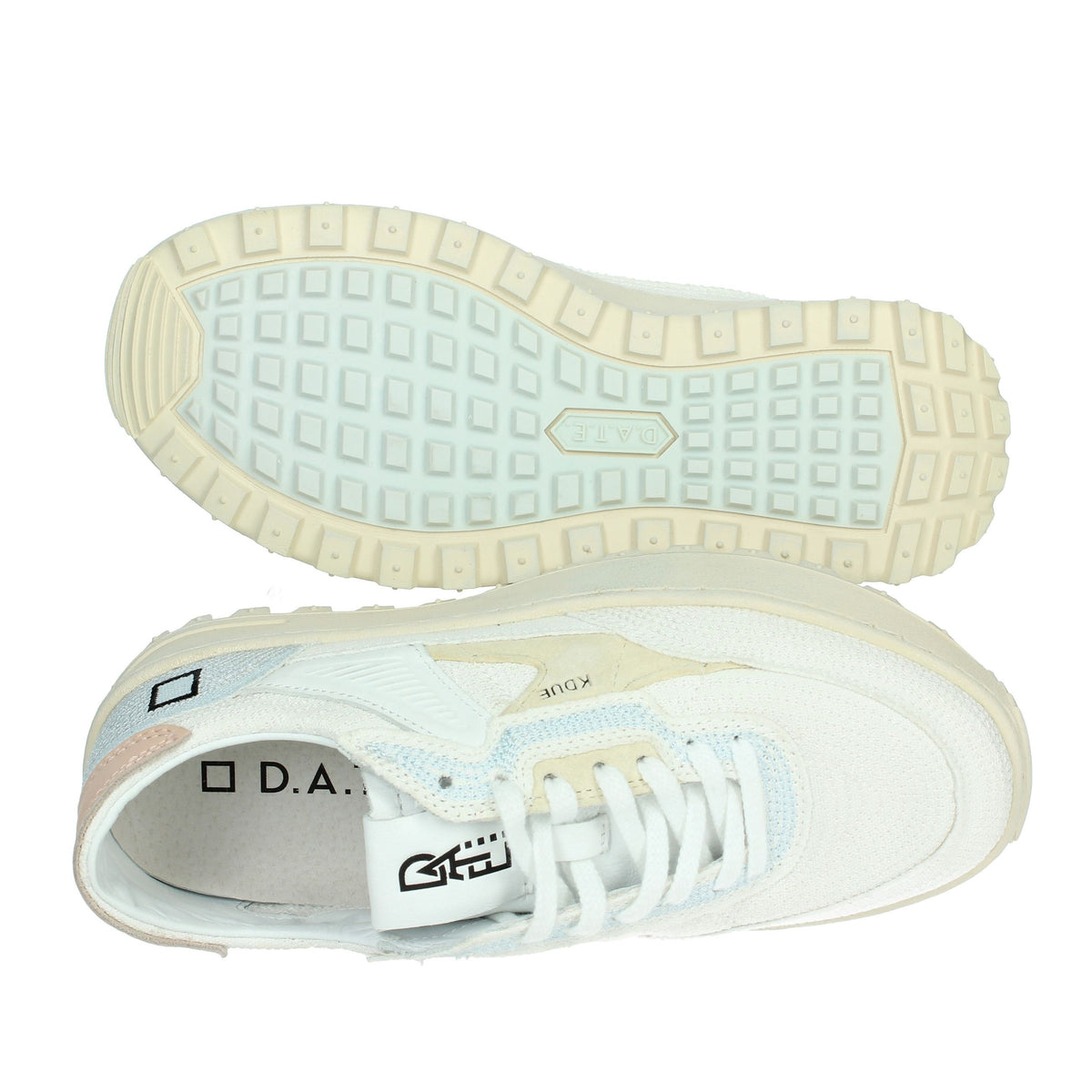 D.A.T.E. Donna Sneakers bassa W401-K2-EM-WH Bianco