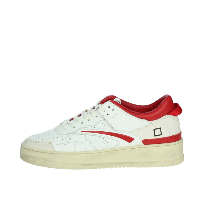 D.A.T.E. Donna Sneakers bassa W401-TO-LE-HY Bianco/Rosso