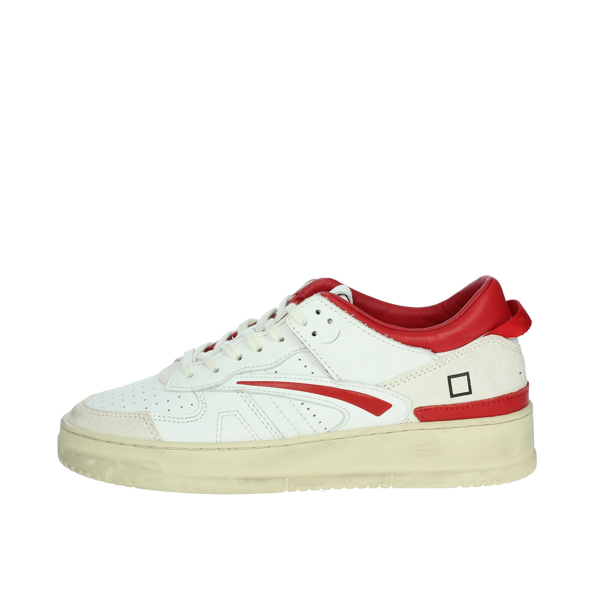 D.A.T.E. Donna Sneakers bassa W401-TO-LE-HY Bianco/Rosso