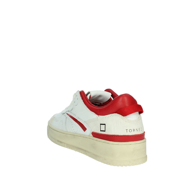 D.A.T.E. Donna Sneakers bassa W401-TO-LE-HY Bianco/Rosso