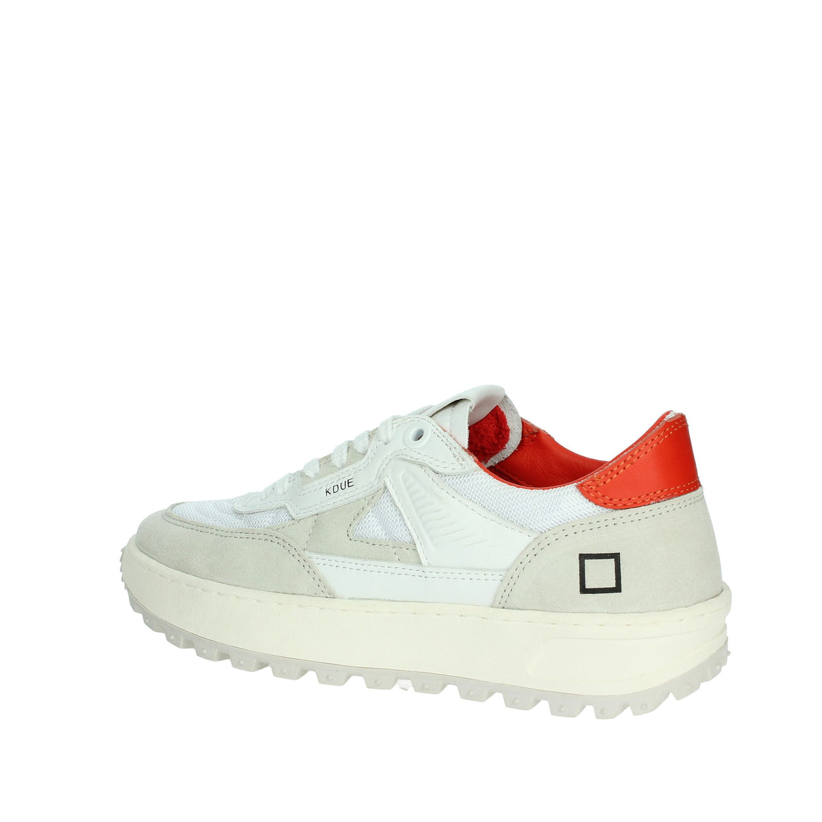 D.A.T.E. Donna Sneakers bassa W401-K2-CO-HR Bianco/Rosso