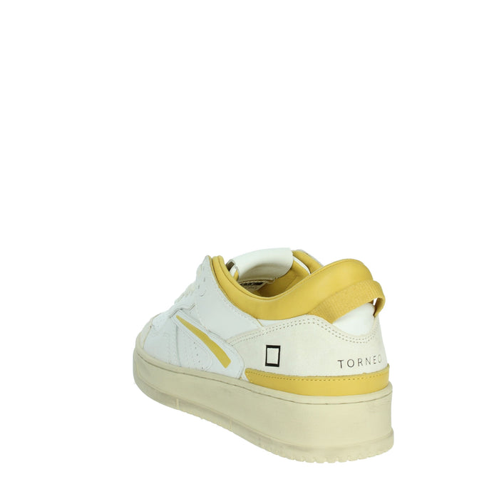 D.A.T.E. Donna Sneakers bassa W401-TO-BC-HY Bianco/Giallo