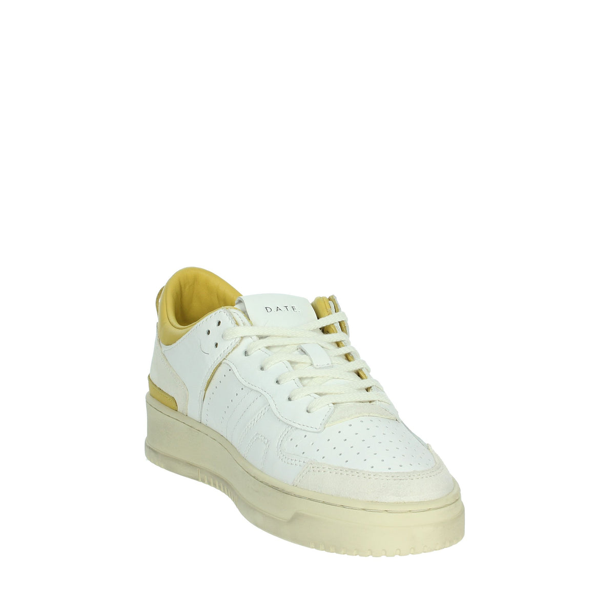 D.A.T.E. Donna Sneakers bassa W401-TO-BC-HY Bianco/Giallo