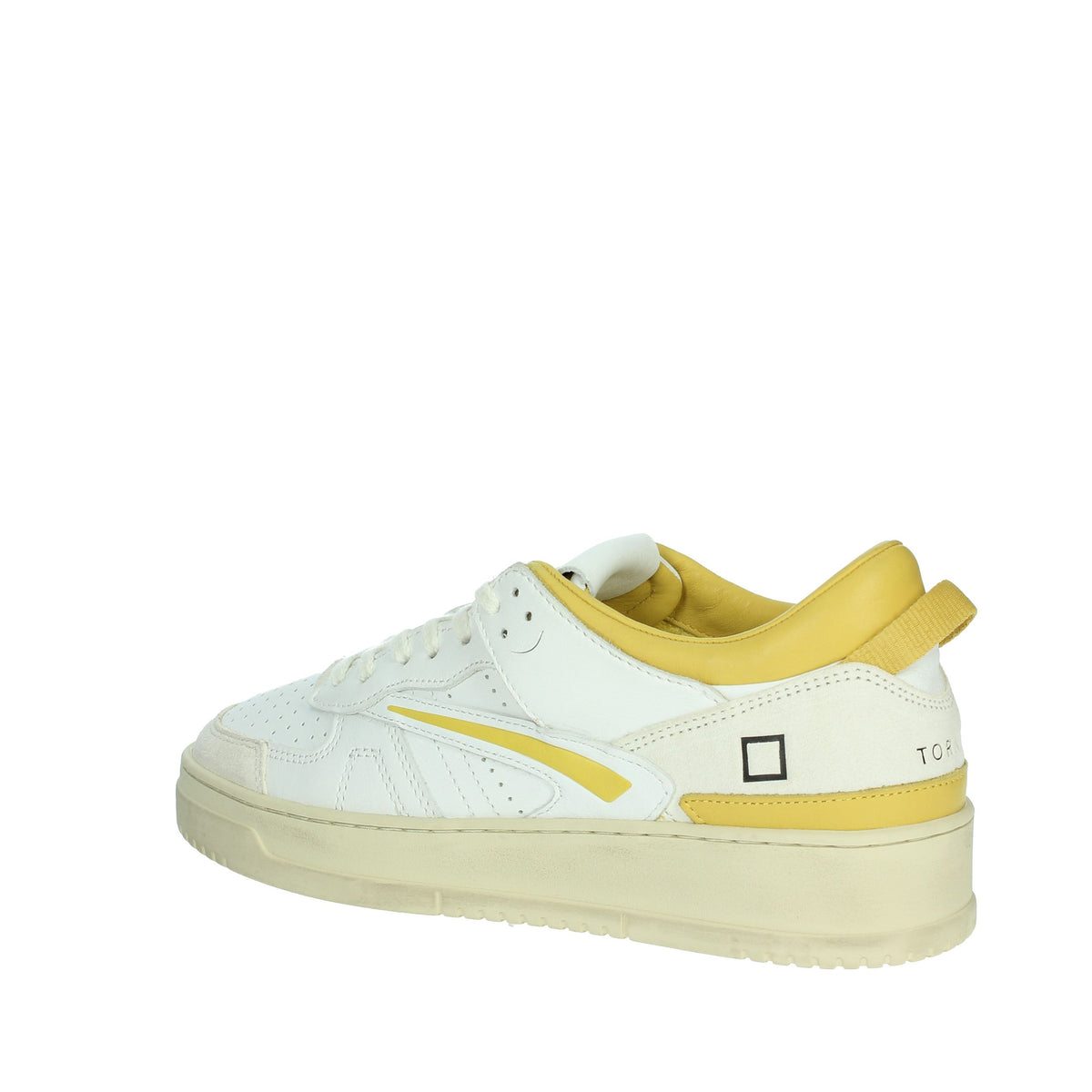 D.A.T.E. Donna Sneakers bassa W401-TO-BC-HY Bianco/Giallo