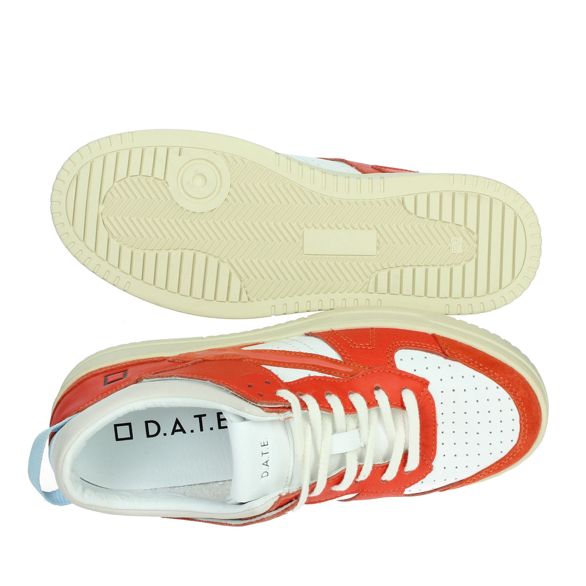 D.A.T.E. Donna Sneakers bassa W401-TO-BC-HT Bianco/Rosso