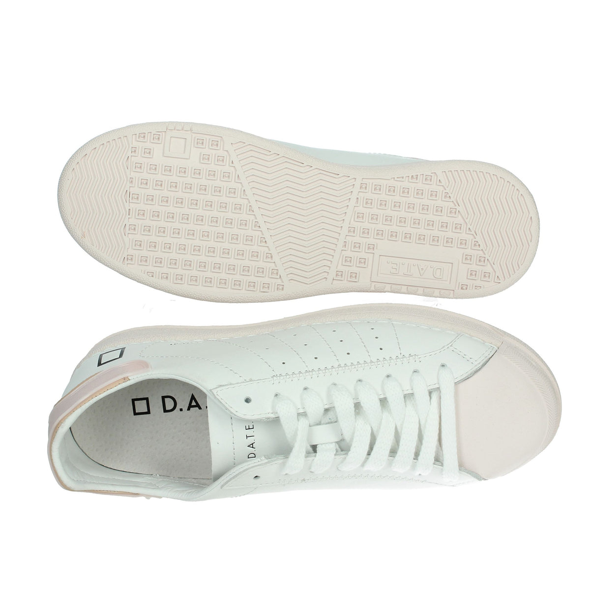 D.A.T.E. Donna Sneakers bassa W401-BA-IS-WP Bianco/Rosa