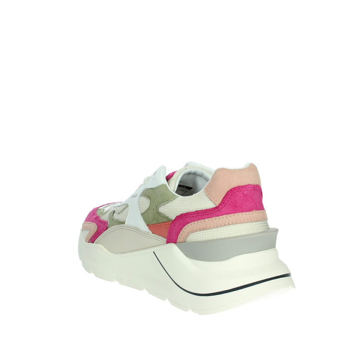 D.A.T.E. Donna Sneakers bassa W401-FG-CO-WF Bianco/Fucsia