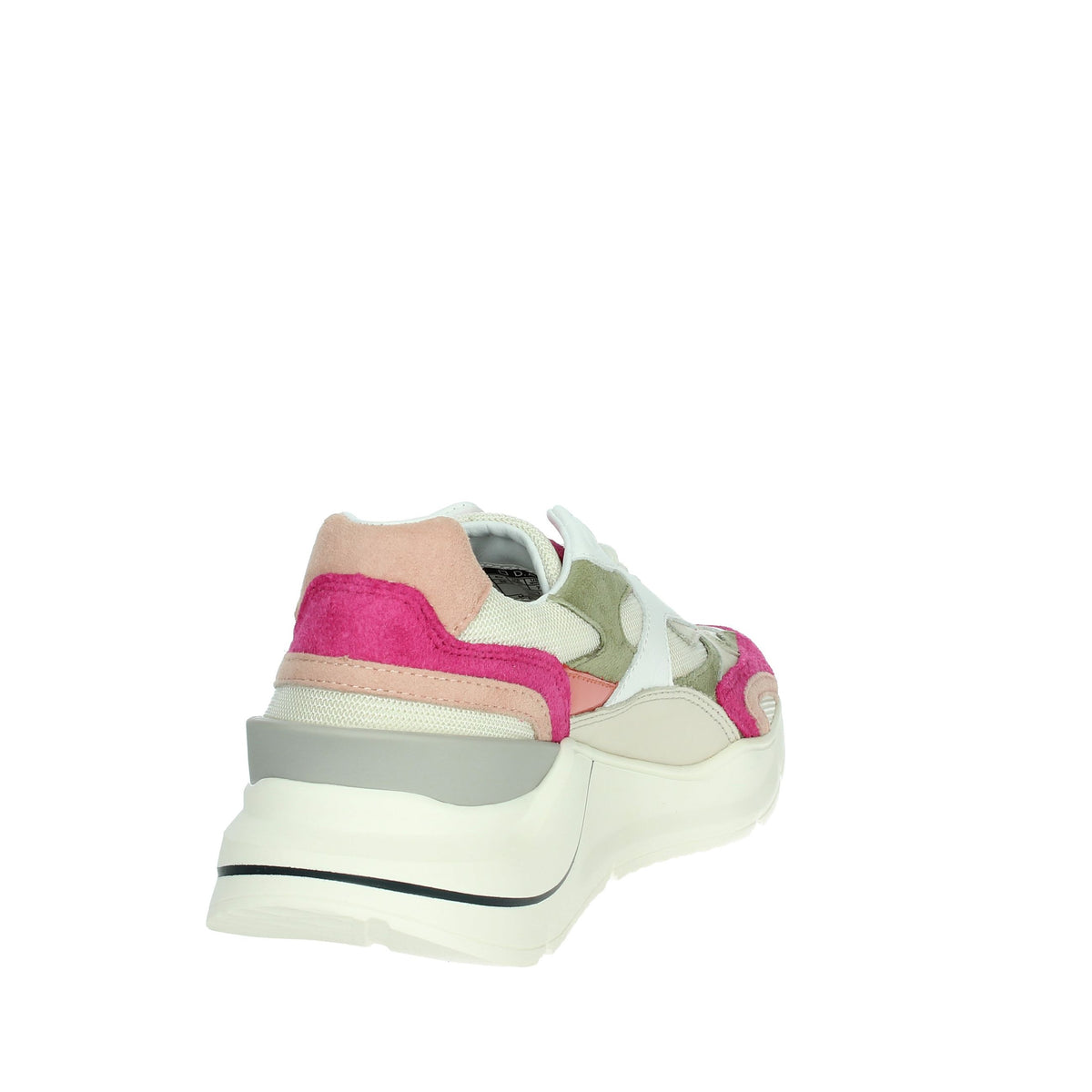 D.A.T.E. Donna Sneakers bassa W401-FG-CO-WF Bianco/Fucsia
