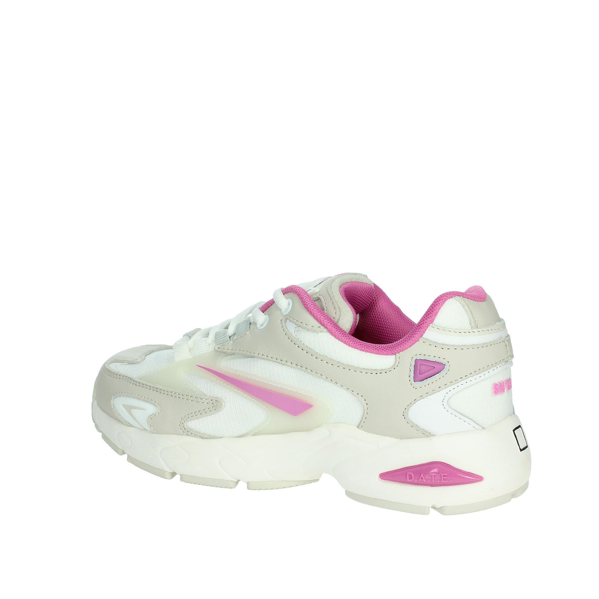 D.A.T.E. Donna Sneakers bassa W401-SN-ET-WF Bianco/Fucsia