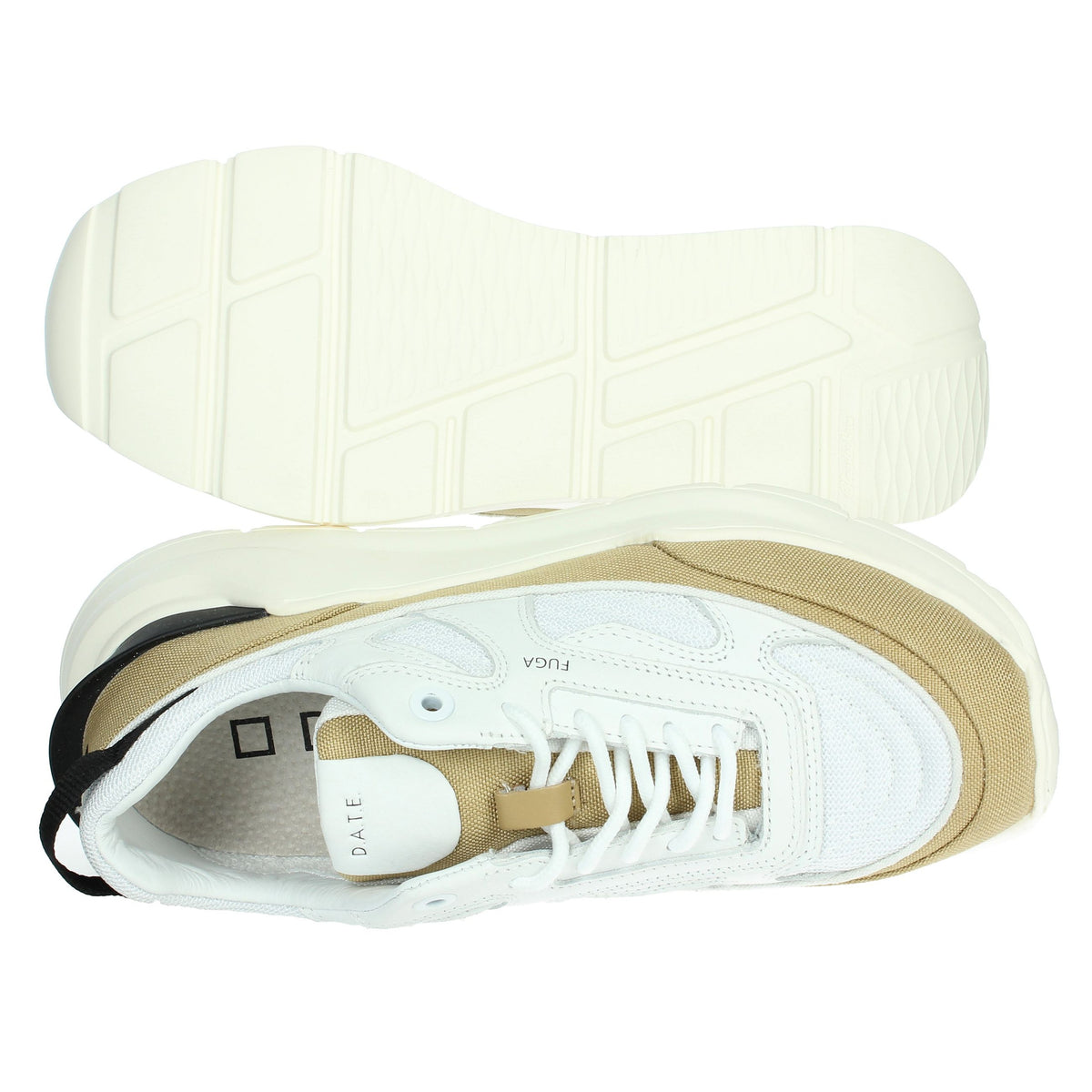D.A.T.E. Uomo Sneakers bassa M401-FM-DR-HC Bianco/Beige