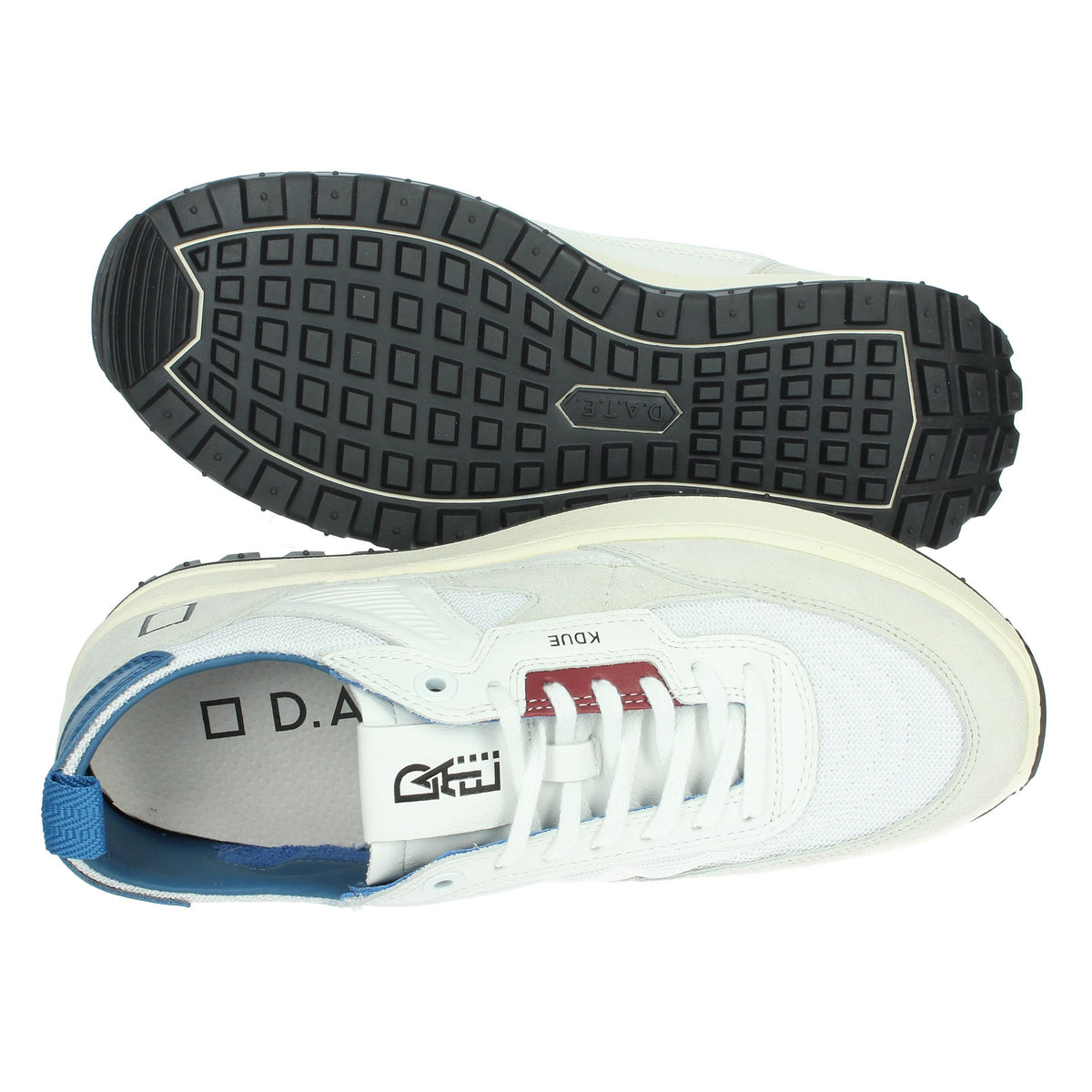 D.A.T.E. Uomo Sneakers bassa M401-K2-CO-WE Bianco/Blu