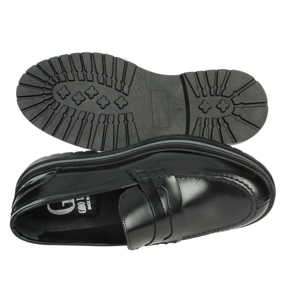 GINO TAGLI Uomo Mocassino 652 CREP Nero