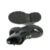 4Us Paciotti Bambine e ragazze Anfibi 43080 Nero