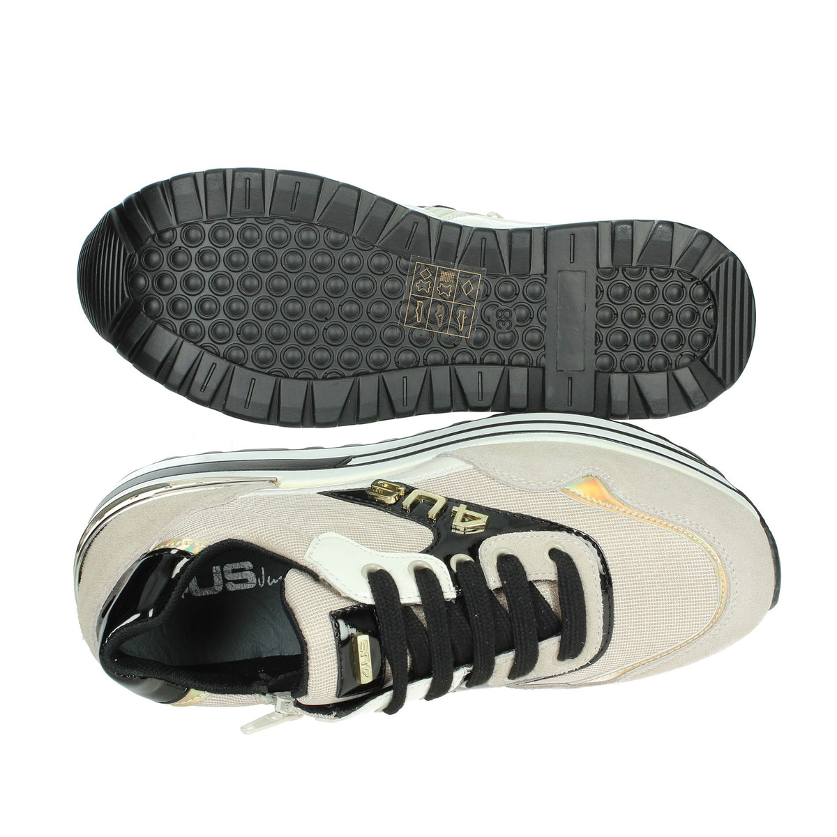 4Us Paciotti Bambine e ragazze Sneakers bassa 43040 Beige/Cipria