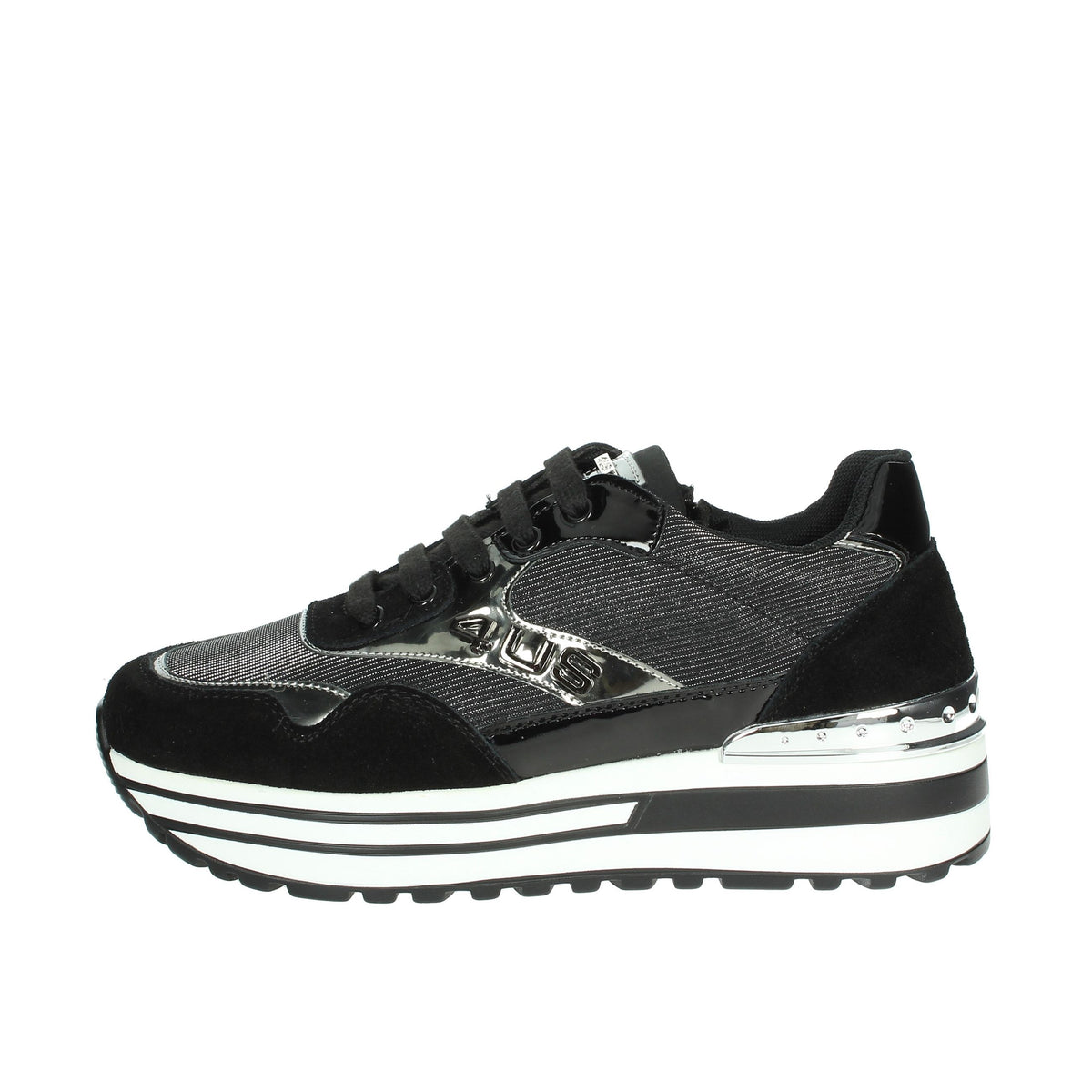 4Us Paciotti Bambine e ragazze Sneakers bassa 43040 Nero
