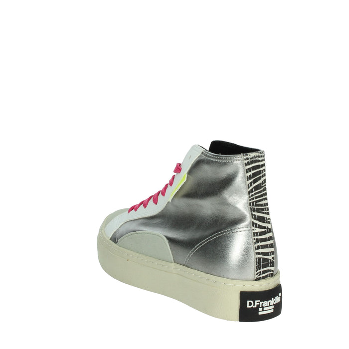 D.FRANKLIN Donna Sneakers alta DFSH367018 Argento