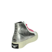D.FRANKLIN Donna Sneakers alta DFSH367018 Argento
