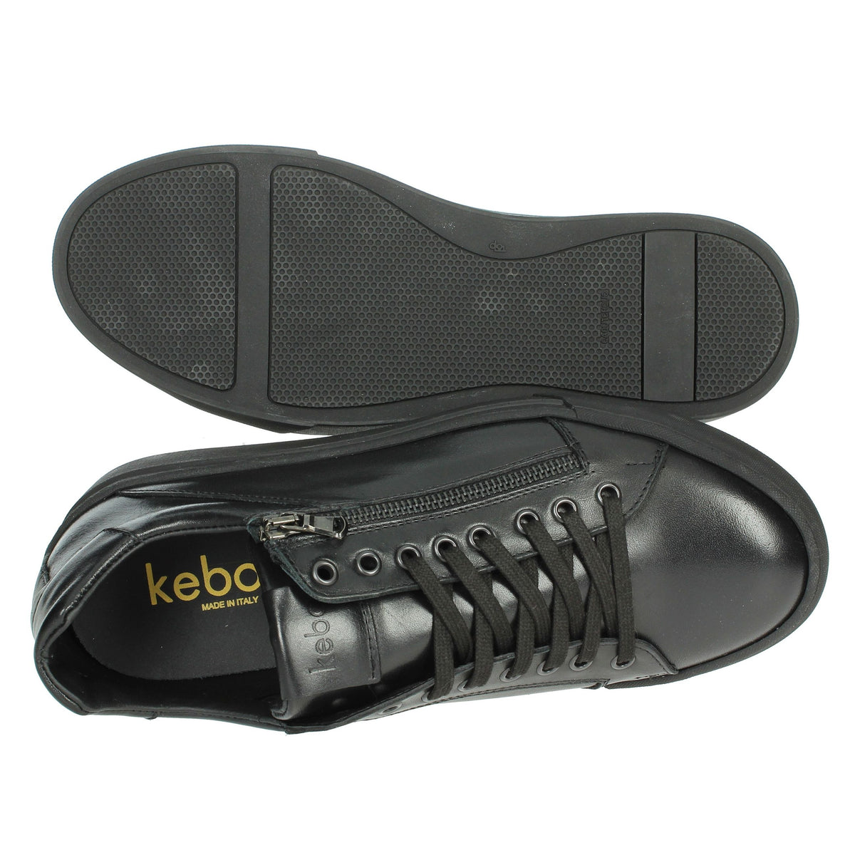 KEBO Uomo Sneakers bassa LN9102 Nero