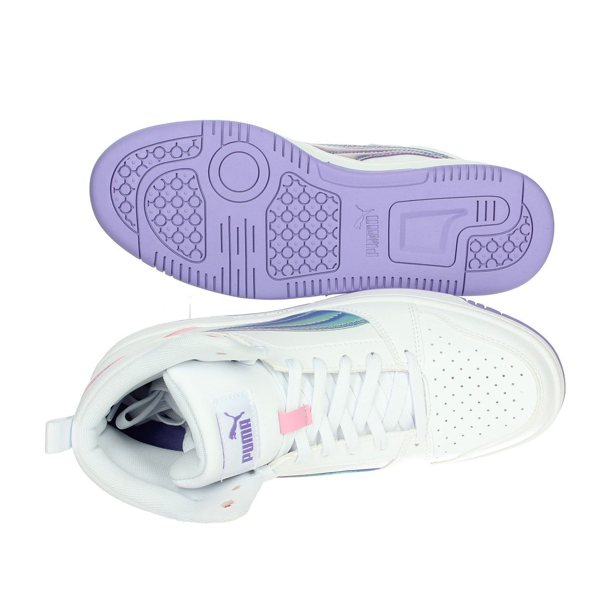 Puma Bambine e ragazze Sneakers alta 398725 Bianco/Glicine