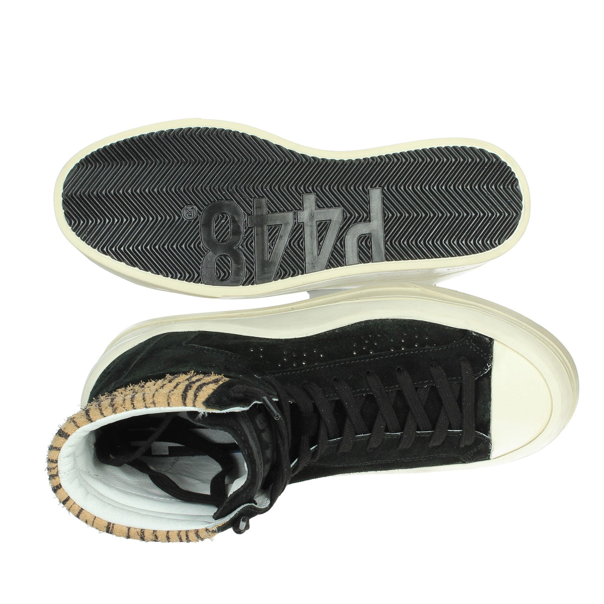 P448 Donna Sneakers alta F23RAIL-W Nero