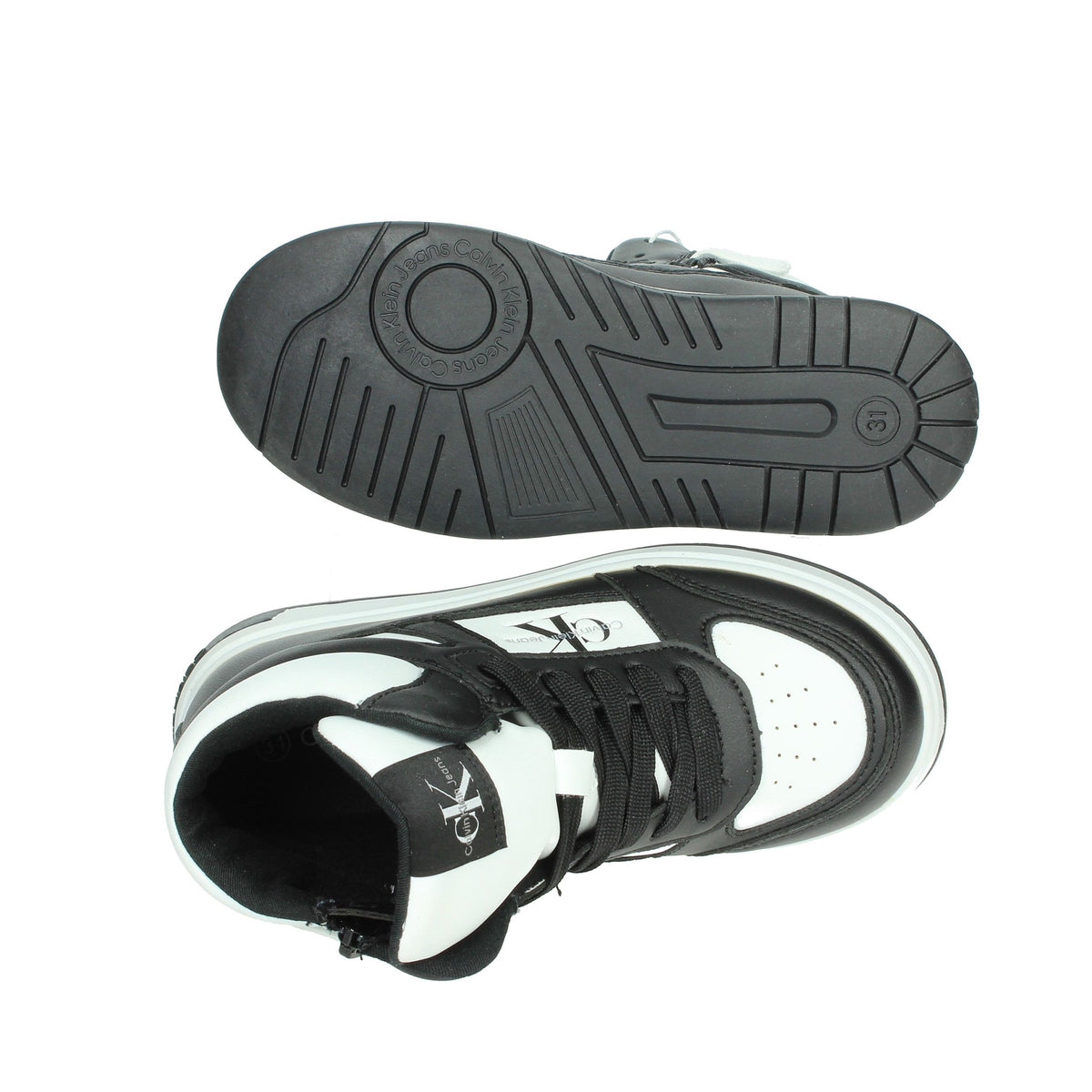 CALVIN KLEIN JEANS Bambini e ragazzi Sneakers alta V3X9-81063-1355 Bianco/Nero