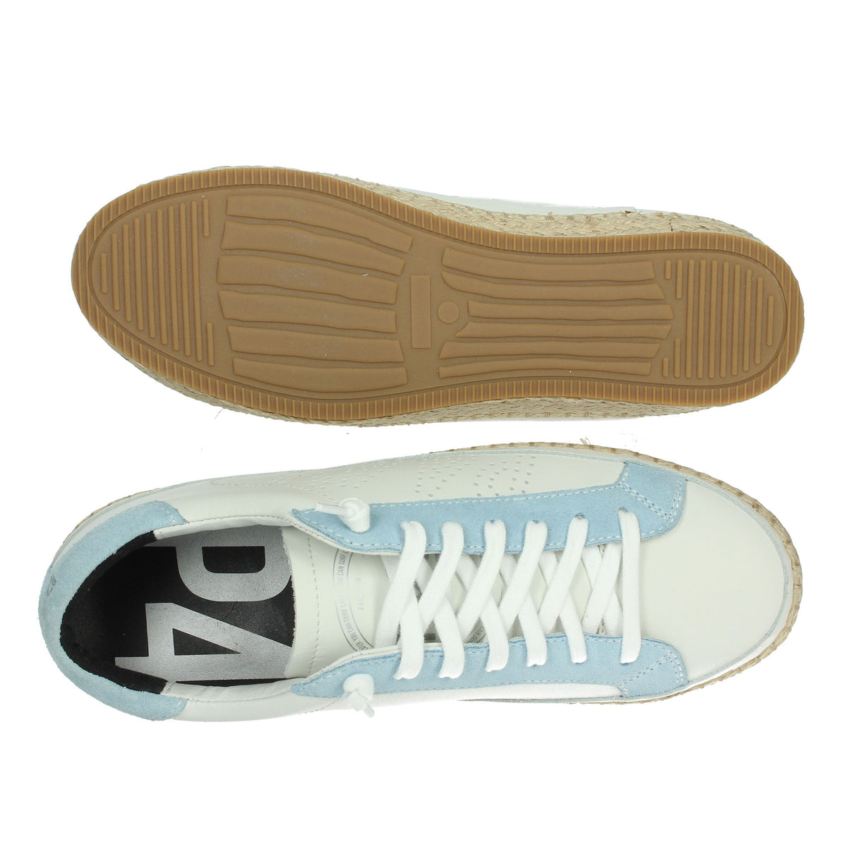 P448 Donna Sneakers bassa S2JOHNCORDA-W Bianco/Celeste