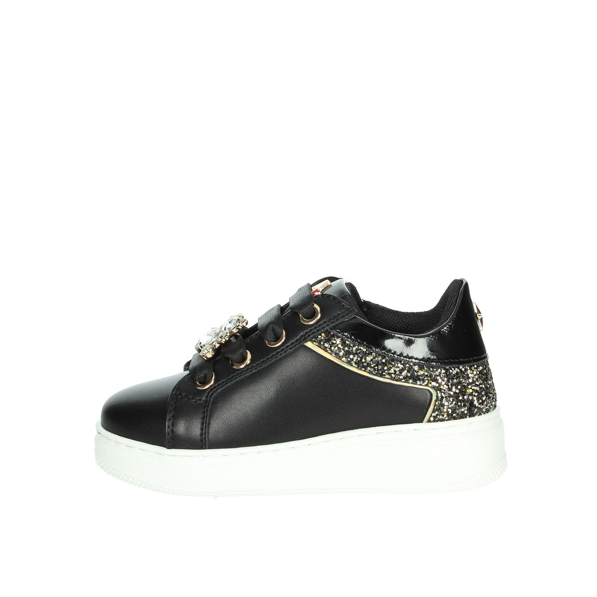 ASSO Bambine e ragazze Sneakers bassa AG-16532 Nero/Oro