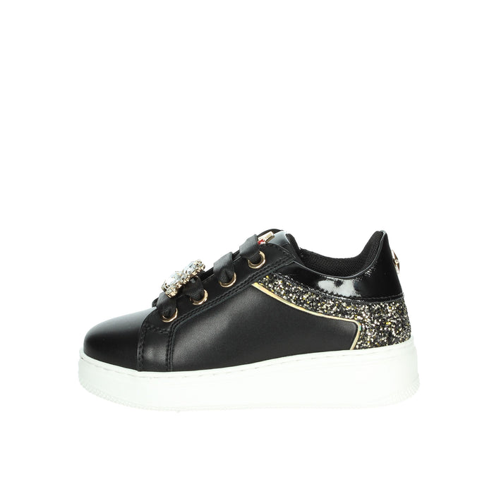 ASSO Bambine e ragazze Sneakers bassa AG-16532 Nero/Oro
